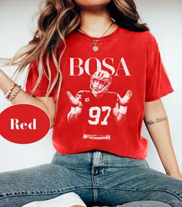 Nick Bosa Shirt, Vintage Graphic Style T-shirt, Nick Bosa Football Gift, 49ers Game-day Tee, Gift For San Francisco 49ers Fan