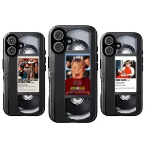 Retro Christmas Movies VHS Phone Case, Christmas Home A.lone Phone Case for iPhone 17 16 15 14 13 12 11 Promax Plus Pro & SS S22-S25 Plus Ultra, Holidays Xmas Tough Case, Perfect Gift for Film Lovers, Gift for her - him