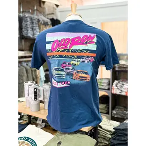 Old Row - Neon Racing Pocket Tee China Blue