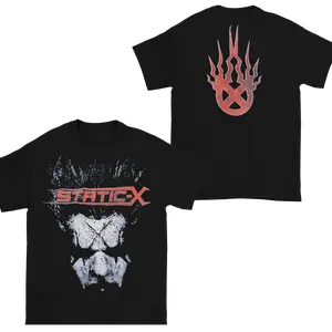 Static-X Vintage Double Sided 90s T-Shirt, Static X Face Logo Metal Shirt, Heavy Cotton, Gift For Fan