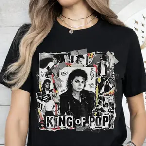 Michael Jackson King of Pop T-Shirt, Unisex Hip Hop Streetwear Tee, King of Pop Tee, Unisex Hip Hop Streetwear Tee, Gift For Fan