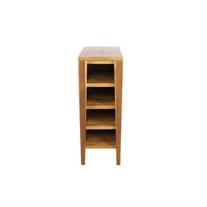 EcoDecors® Signifiacado® 12”L Modular Compact Side Vanity with Shelves in EarthyTeak Finish