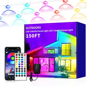 Permanent Outdoor Lights - Waterproof Smart LED RGB Eaves Lights with App/Remote Control, Music Sync & DIY Scenes, Perfect for Christmas, Halloween, Parties & Daily Decor, Ideal for House Roof