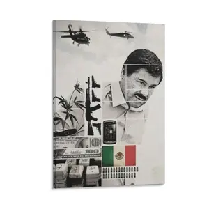 EL CHAPO GUZMAN Dea Usa Mexican Drug Cartel Wanted Poster Poster Canvas Wall Art For Bedroom Decor Bar Office Room Decor Gift