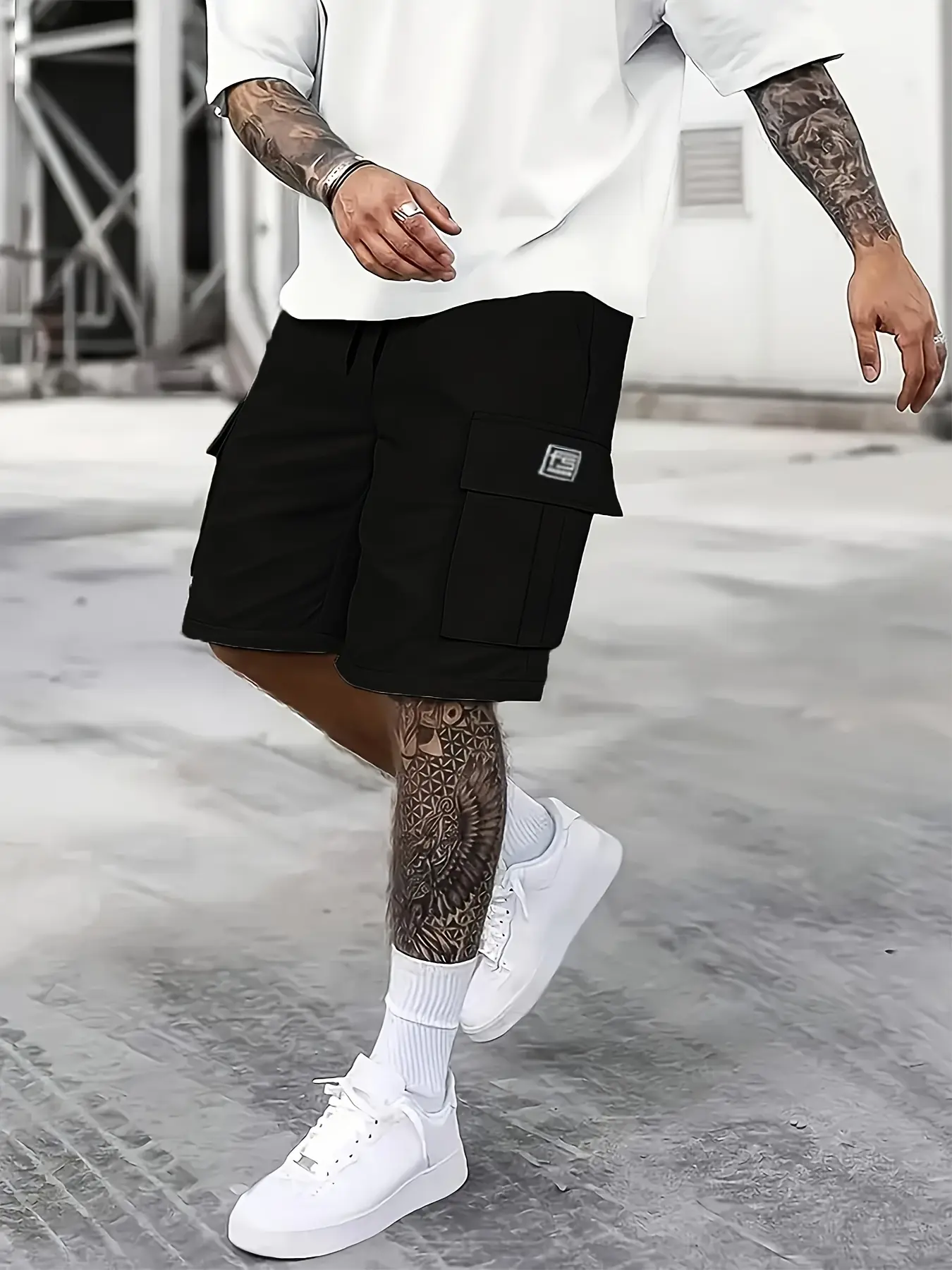 Men’s cargo shorts, 4-pack, multi-pocket design, suitable for sports and outdoor activities