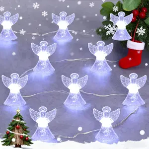 Impress Life Christmas Decoratiing LED String Lights, Angel Cherubim 10 ft 40 LEDs with Remote for Christmas, Thanksgiving, Birthday, Wedding, Parties & Home Decorations Ideas