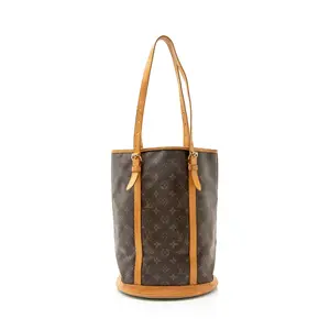 Pre-owned Louis Vuitton Leather Tote Bags Vintage Monogram Canvas Bucket GM Tote