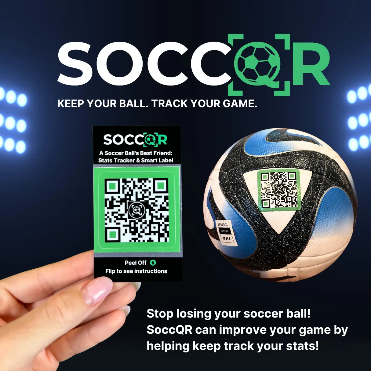 SoccQR Tag (Single Pack) | Stop Losing Your Ball! Start Tracking Your Soccer Stats!