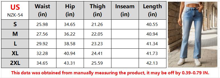 Flare Jeans for Women High Waisted Stretch Bell Bottoms with Ripped Knee Holes Classic 5-Pocket Design Comfortable Denim for Various Occasions - Flared