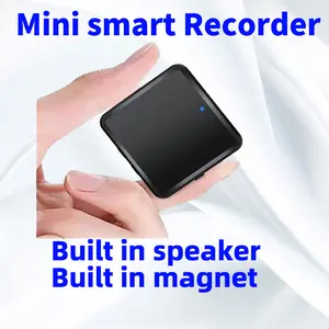 Magnetic Voice Activated Recorder - USB-C Audio Recorder Compatible with Phone Android PC Computer to Playback, Portable Recording Device for Work, Lectures, Meetings, Interviews Metal Button