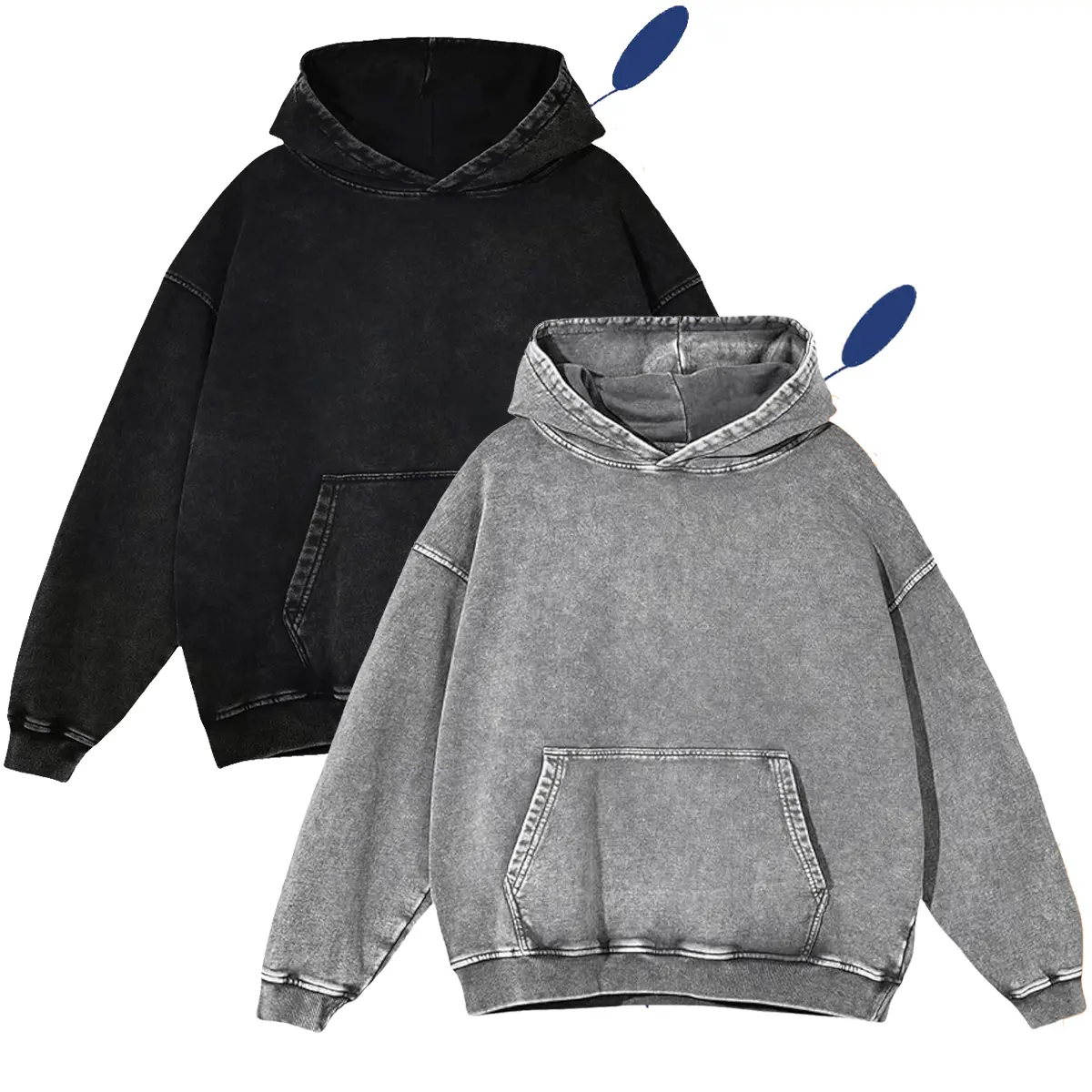 Acid Wash Hoodie Vintage Hoodie Unisex Heavy Weight Hoodie Distress Hoodies for Men Women Couples