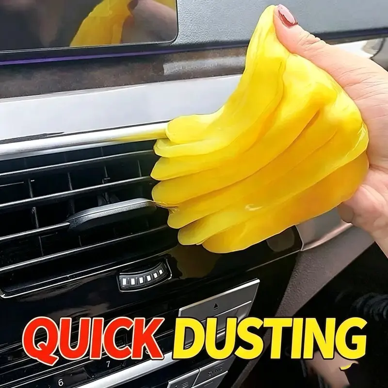 Biodegradable Gel Slime Car Interior Duster, 160 g (5.6 oz) Compact Easy-to-Manipulate Crack-Clog Cleaner, Reusable Car Detailing Products for Air Vents, Dashboard | 1 Jar