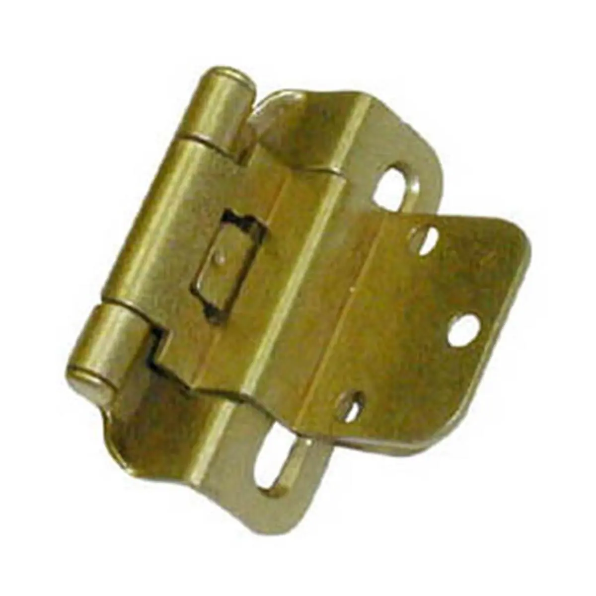 Amerock A07565 BB Decorative Half-Wrap Inset Cabinet Door Hinge - 0.38 in., Self-Closing, Burnished Brass