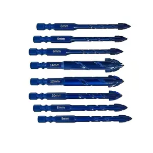 8 Piece Upgraded Diamond Drill Bit Set, Step Drill Bits, Professional Hard Alloy Concrete Drill Bits for Tile Glass Brick Ceramic Plastic Wood Metal