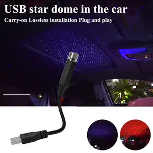 Star Projector Night Light, USB Adjustable Romantic LED Starry Night Lamp, Mini LED Ceiling Atmosphere Light for Car Ceiling, Car Led Lights, Bedroom Party Decor