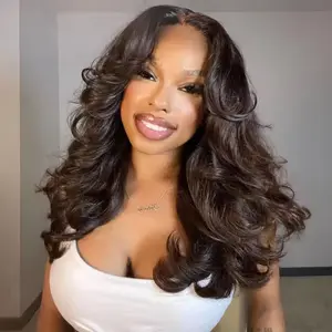 Body Wave Chocolate Brown 13x4 Lace Front Human Hair Wig Body Wave Real Human Hair 13x6 hd Transparent Lace Wig Brazilian Natual Hairline Pre Plucked styled by me TikTokShopBlackFriday