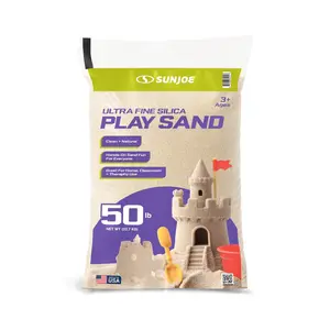 Sun Joe Ultra Fine Silica Play Sand for Sandboxes and Sensory Tables, 50 lbs, PLYSAND50