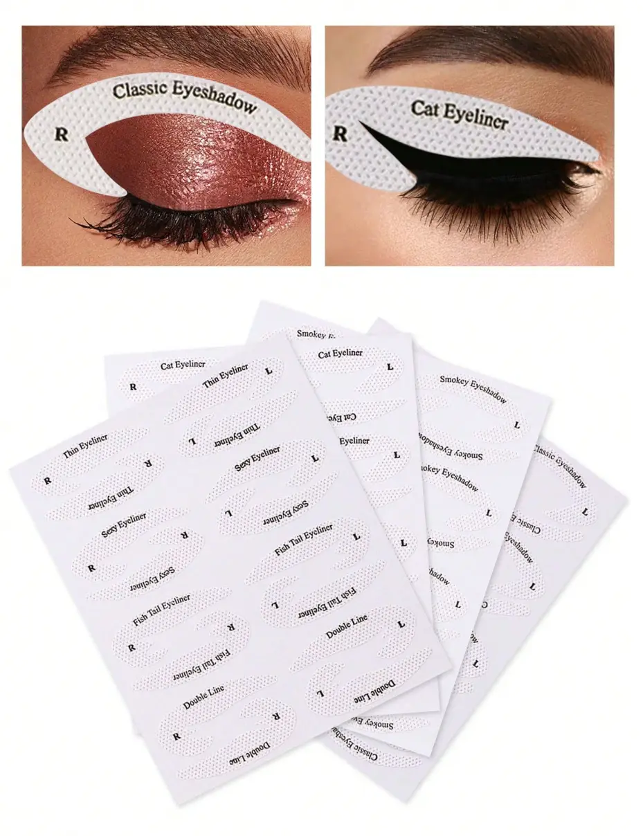 Convenient Eye Makeup Guide Patches Multiple Styles Eyeshadow Eyeliner Template Stickers