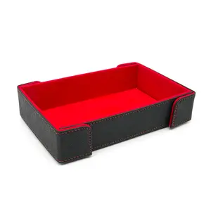 Rectangle Dice Trays - Red, Simple Design for Dice Game Play