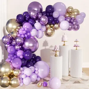 New Purple Balloon garland Arch Kits Birthday Party Decor Kids Wedding Birthday Party Supplies Baby Shower Confetti Latex Balloon Gifts