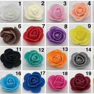 Handmade Love Gift Style, 100pcs Opp Bag Packaged Foam Flowers, Pe Realistic Rose Box, Bear Unicorn DIY Mini Fake Flowers, Lifelike Artificial Flower