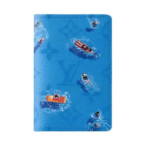 Louis Vuitton Colored Monogram Coated Canvas Bifold Cardholder – Unisex Vacation Sport Style in Blue