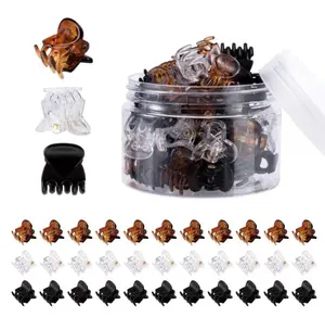 YOHAMA 36 Pcs Durable Mini Hair Claw Clips, Great for Design Kids and Adult Hairstyles, Decroation Buns, Pining Bangs, Strong Grip, Multifunction Clamp Clips.(3 Colors)