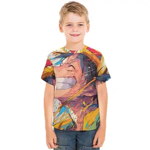 Young Girl's and Boy's ONE PIECE Graphic Tees,Back To School Clothes Girls, Black Round Neck Print T-Shirts, Machine Washable, Suitable For Outdoor Sports A0927-29