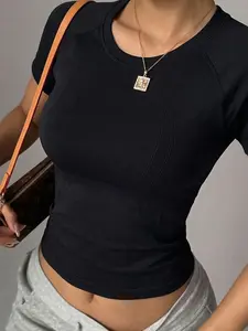 1 piece seamless high elasticity fitness short-sleeved top Athletic Fashion Activewear