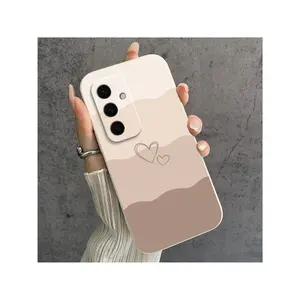 [Galaxy Phone Case] Gradient Love Wave Pattern For Galaxy S25 Case, New Galaxy S24 Plus Protective Cover, Unisex Galaxy S23 Anti-Shock Case, Straight Edge 's Cube Design,  Galaxy S23+ And Galaxy S22 Ultra Phone Case