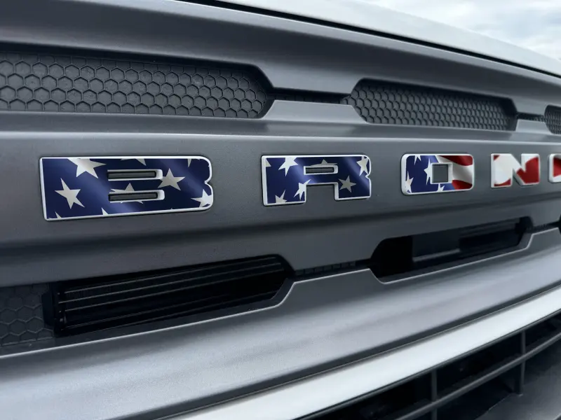 Bronco Decal Letter Overlay, Matte Vinyl Wrap Car Stickers, Custom Graphics Exterior Car Accessory Stickers, Car Stickers Matte Vinyl Wrap, Custom Graphics Car Stickers