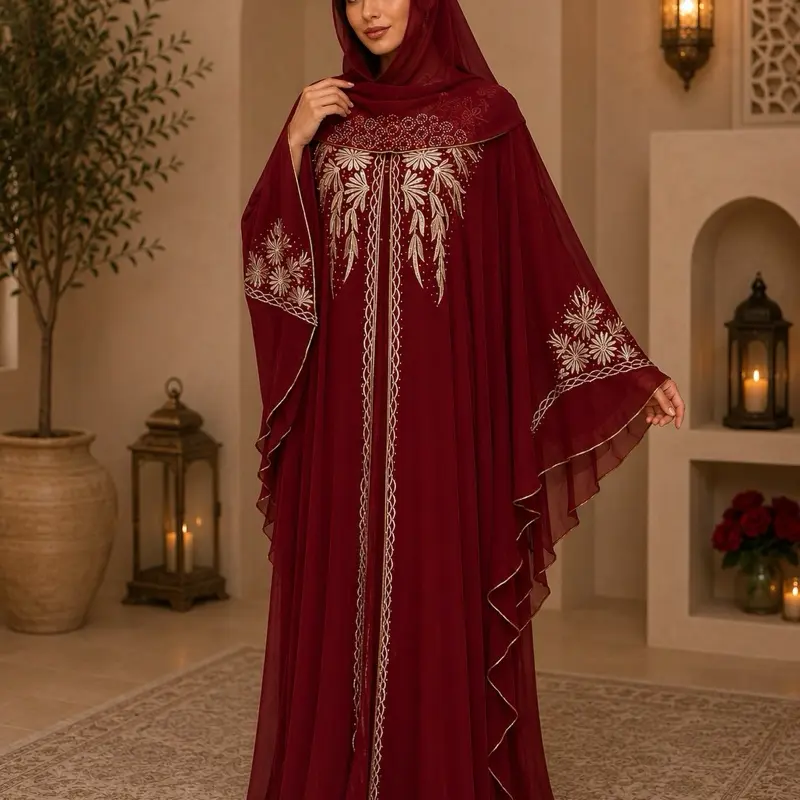 #25 Dubai luxury 1-piece butterfly abaya