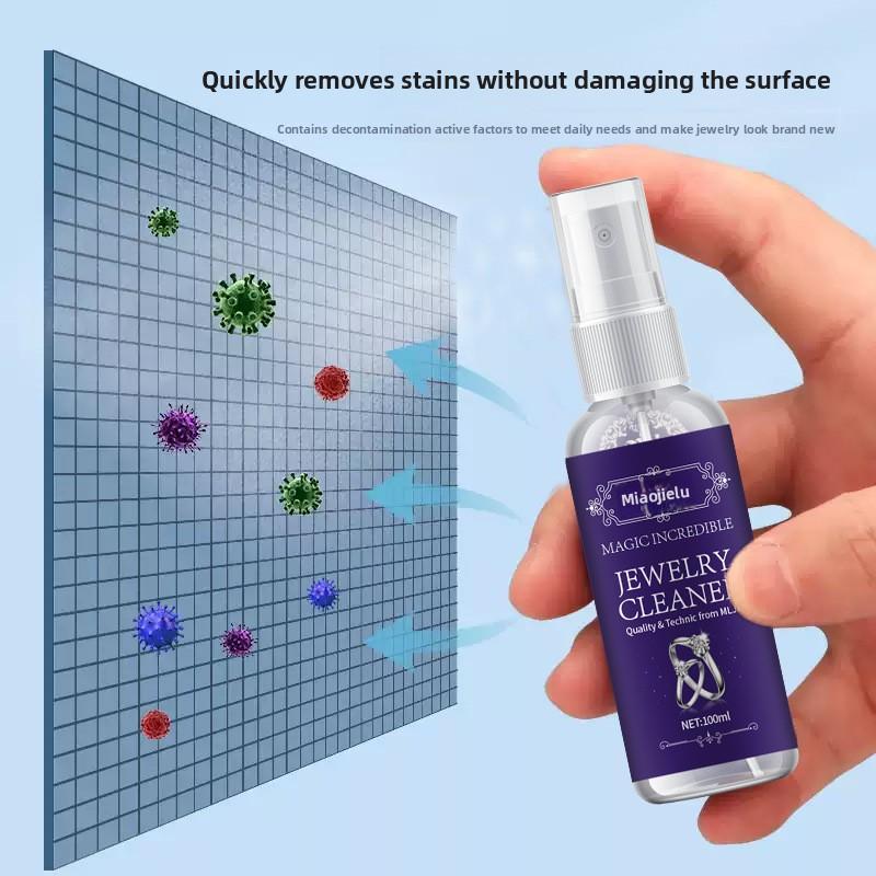Jewelry Cleaner Non-Damaging to Gold and Silver Silver Washing Water Rust Removal Dust Removal Jewelry Care Maintenance Solution Restoration Refurbishment Spray Household