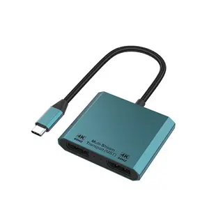 USB C to Dual DP Adapter Thunderbolt 3 to 2 Displayport Converter 4K 60Hz Resolution Multi-Stream Transport MST