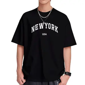 Men's Trendy NEW YORK Print Drop Shoulder T-Shirt