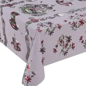 Heavy Duty Vinyl Tablecloth with Polyester Backing Waterproof Oil-Proof Plastic Table Cloth Stain-Resistant Wipeable Rectangle or Square Table Cover for Indoor and Outdoor