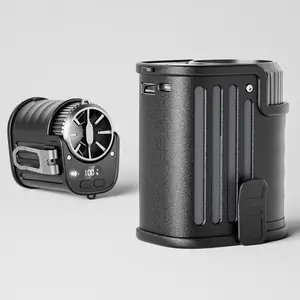 Portable Waist Fan, USB Rechargeable Clip-on Fan with Power Bank Function, LED Lighting Fan Suitable for Outdoor Camping Trips