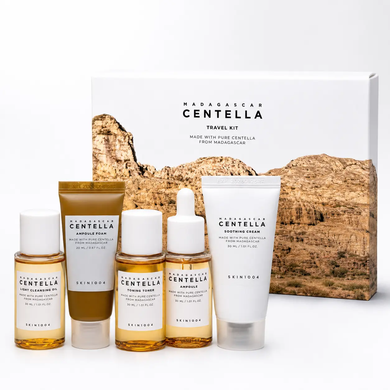 SKIN1004 Madagascar Centella Travel Kit – Compact Skincare Essentials for All Skin Types good for Gift
