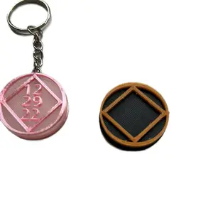 NA AA medallion-Keychain