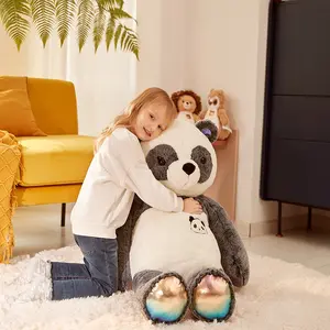IKASA Large Panda Stuffed Animal Giant Soft Plush Toy,Large 30" Cute Huge Jumbo Kawaii Fluffy Plushy Big Size Fat Oversized Plushie,Gifts for Kids