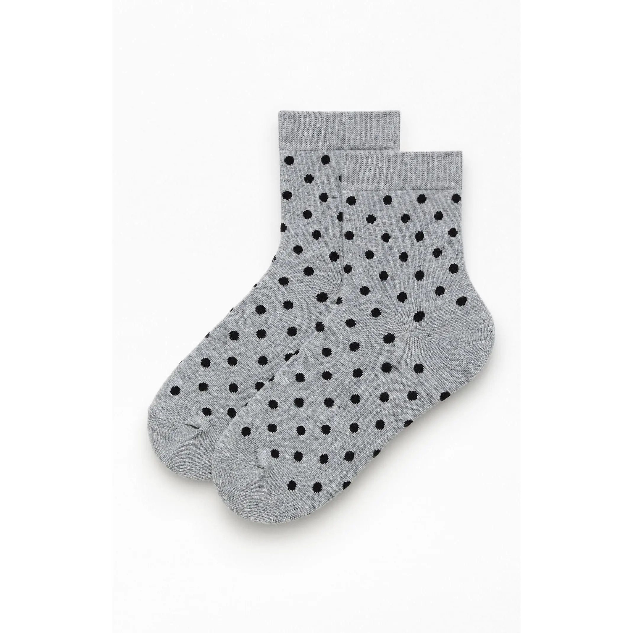John Galt Women's Gray Polka Dot Ankle Socks John Galt Women's Gray Polka Dot Ankle Socks