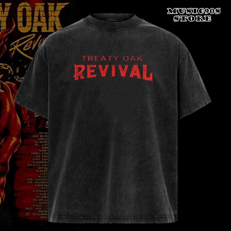 TREATY OAK REVIVAL Bad State Of Mind Tour Pt 2 2025 Graphic Tee, Treaty Oak Revival Rock Band T-Shirt, Alternative Band Music Merch, Vintage 90s Grunge Aesthetic Shirt, Trending Oversized Prints Tee