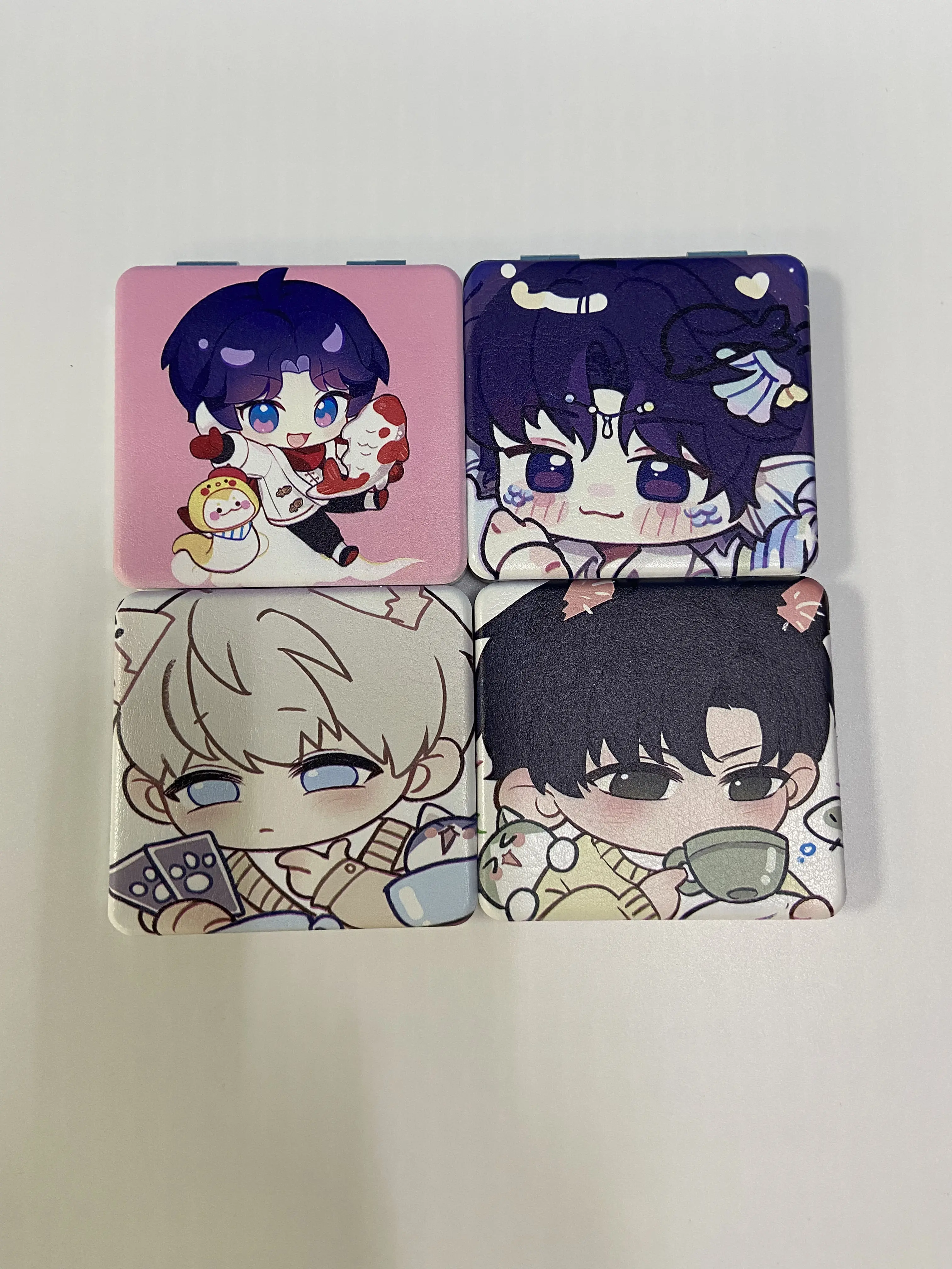 Love and Deepspace Valko Double-Sided Fold-Open Makeup Mirror, Anime Art Design, Mini Size, Portable Handheld for On-the-Go Use