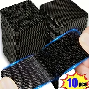 10pcs Sofa stickers, self-adhesive Velcro, sheets, carpets, and tablecloths, non-slip fasteners Square stickers