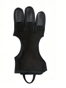 Three Finger Archery Glove, 1 Count Adjustable Archery Finger Tab, Professional Shooting Glove, Outdoor Recreation Equipment