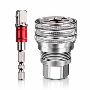 Adjustable Universal Socket Wrench (10-19mm, 3/8" to 3/4"), Multi-Functional Magic Grip Socket Tool for 3/8" Drive Ratchet & Power Drill, Heavy Duty Bolt Remover, Cool Gadget Gifts for Men Dad