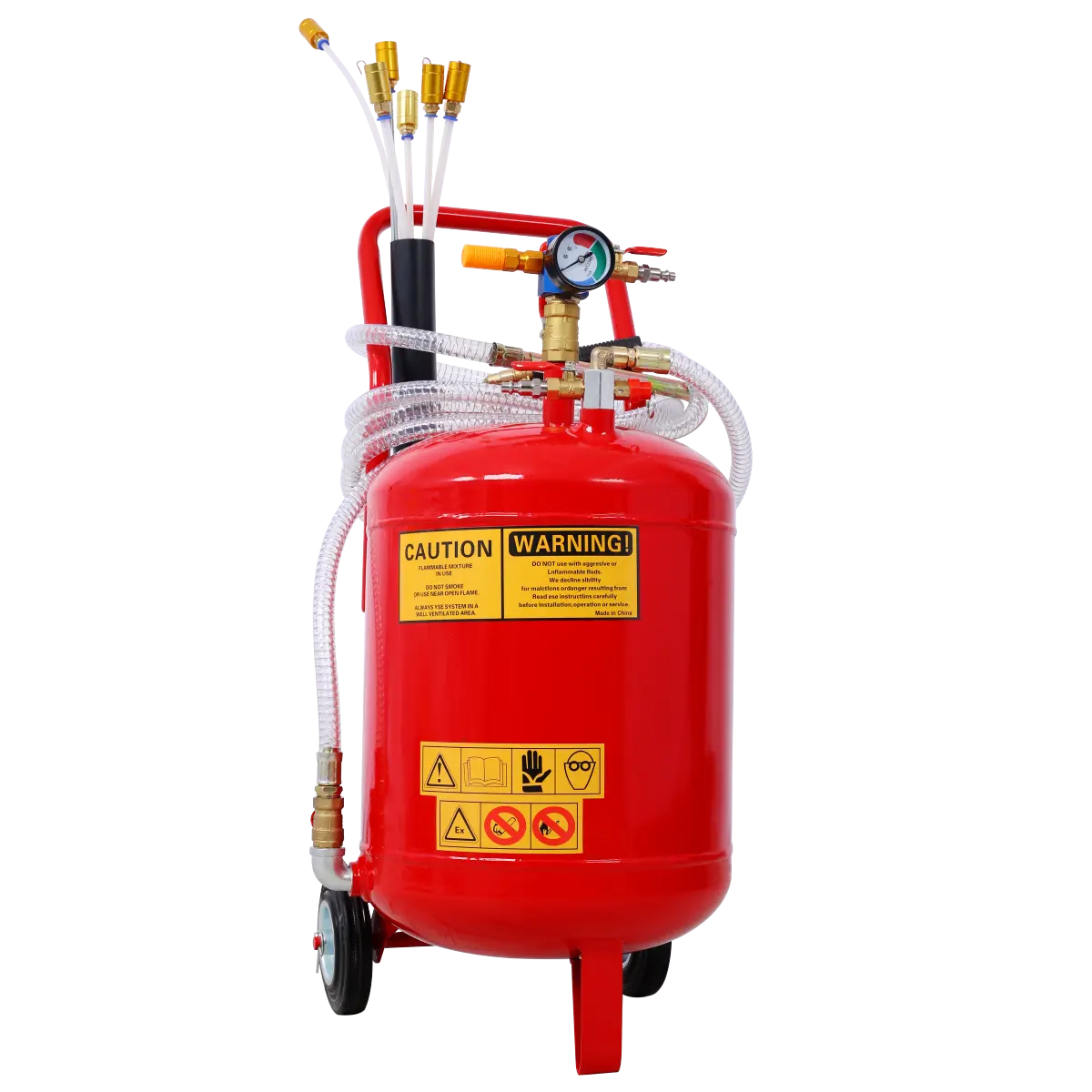 Oil Extractor, Portable Air Pneumatic Waste Oil Garage Extractor Drain Draine Tank Professional Fluid Evacuator, Portable, Integrated Level Gauge, Use with Oil, Transmission Fluid and Anti-F
