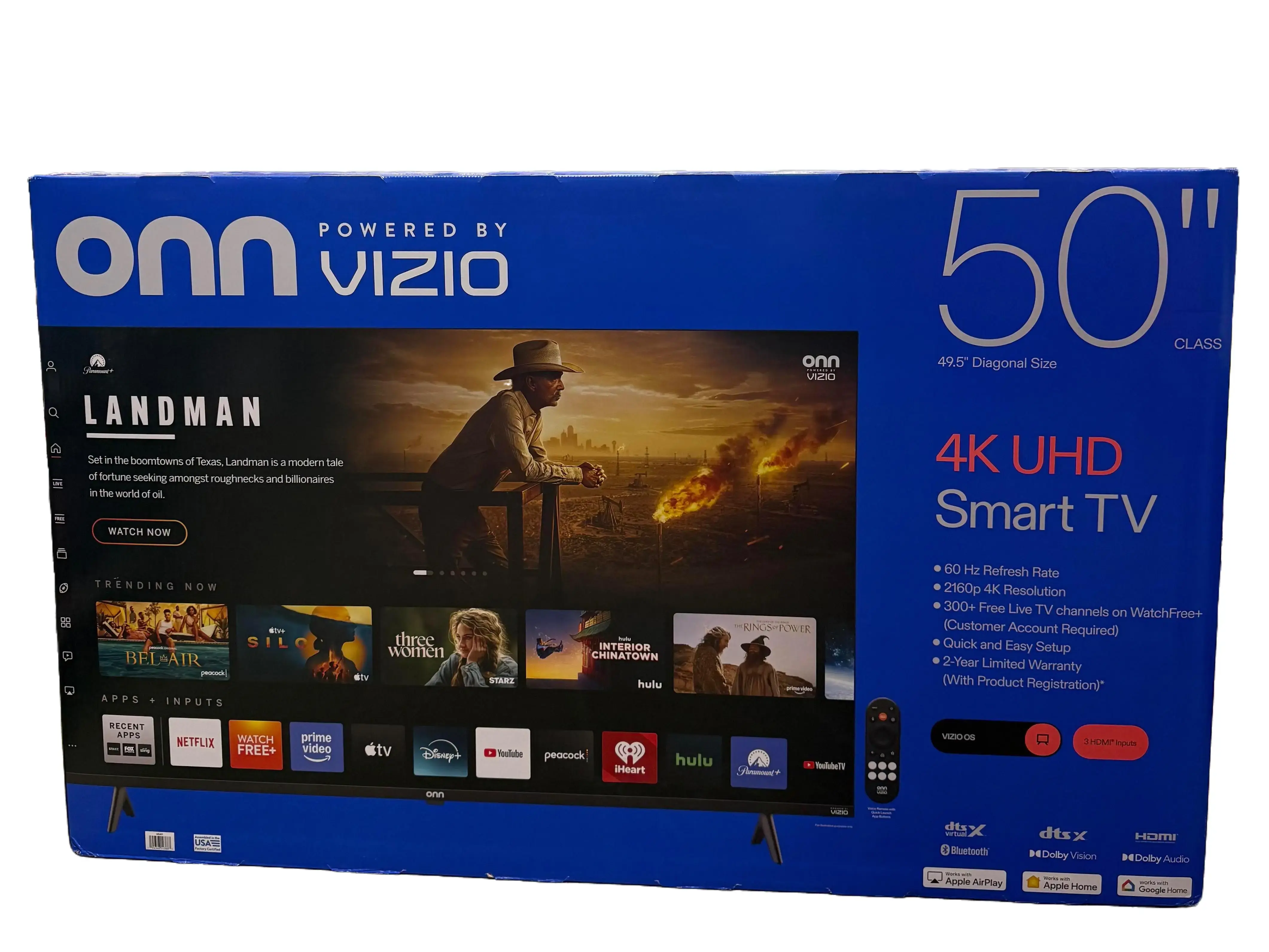 onn 50" Class 4K UHD Powered by VIZIO Smart Television, 50S4V1