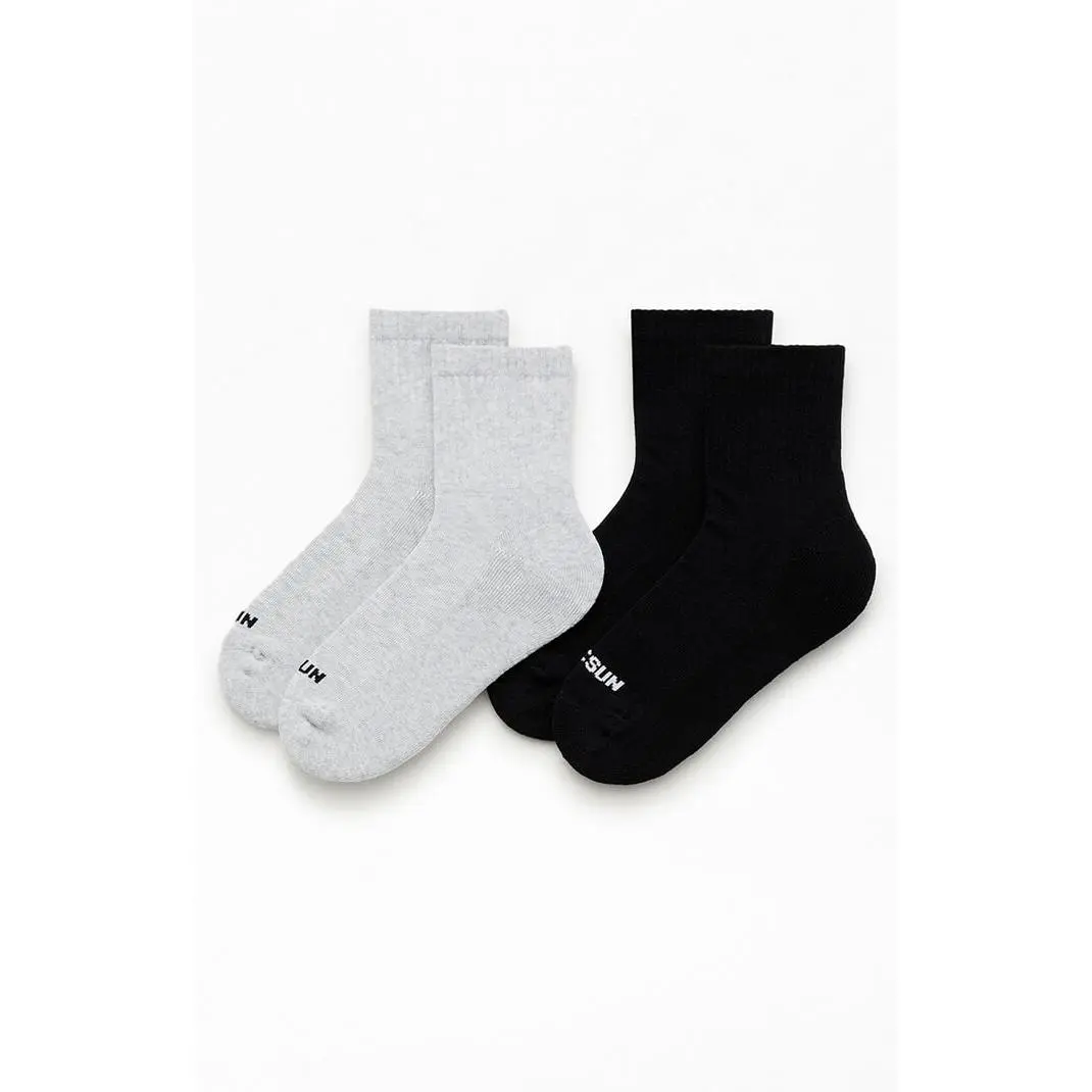 Pacsun Women's 2-Pack Quarter Crew Socks