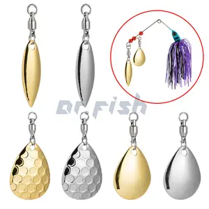 10count Willowleaf Spinner Blades Colorado Blades with Ball Bearing Swivels Corrosion Resistant Spinnerbait Lure Making Supplies Bass Lures